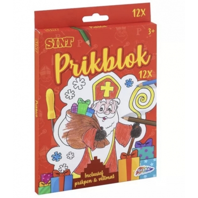 Sinterklaas - Prikblok 12 prikkaarten - 15x20 cm